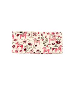 Fodrat pannband Dalahästar rosa